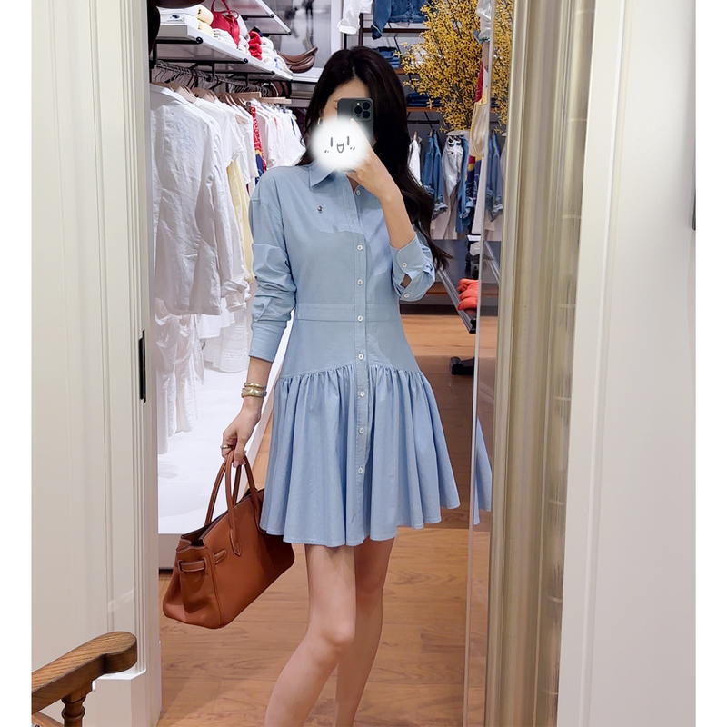 Hush Angel丨Progressive and Fashionable "Ivy League" Shirt Dress丨Yu Meihua Ha1X0078
