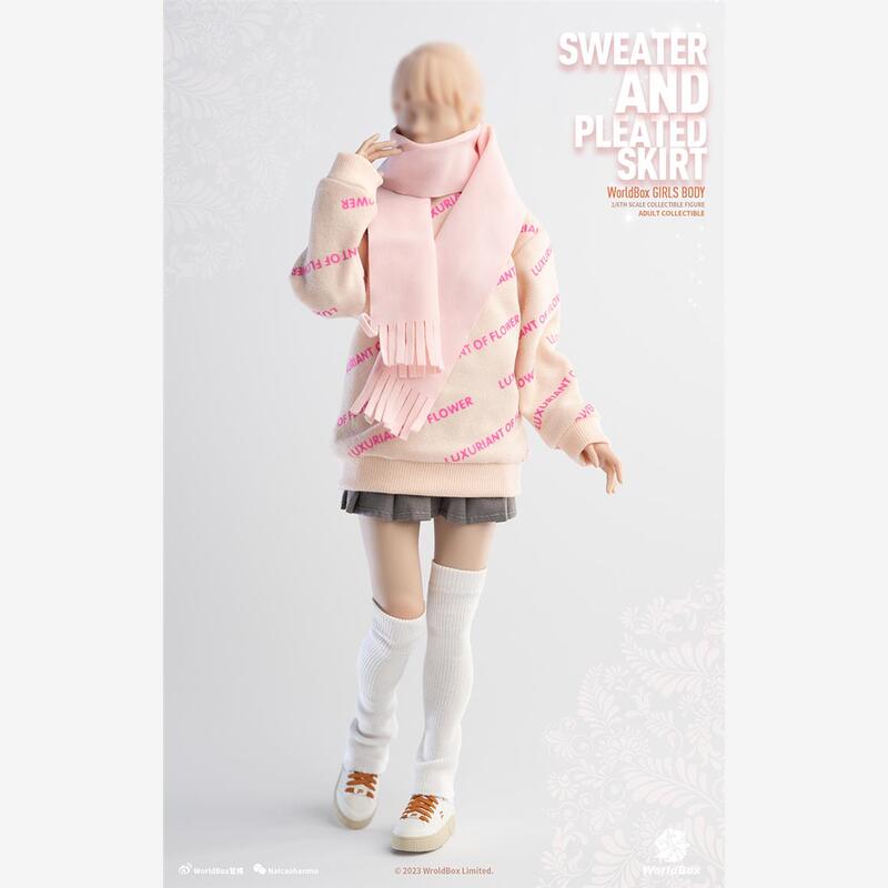 Worldbox 1/6 Clothing Display Card Winter Girl Pink and Blue Outfit Martin Boots Sneakers in Stock