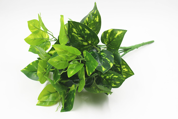 Lớn 7 cây củ cải xanh nhân tạo cây xanh phòng khách trang trí trong chậu đặt hoa cây trang trí tường phụ kiện lá - Hoa nhân tạo / Cây / Trái cây bình hoa giả đẹp để phòng khách