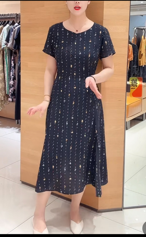 Fei*Z Brand 22 Models of Fei F Ni Black Tencel Waist-Cinching Dress 165/88A