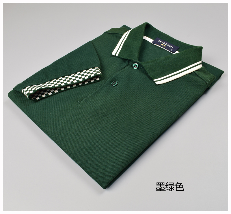 Áo sơ mi kẻ ca rô cotton mới áo thun Áo phông thêu tai lúa mì Áo thun áo polo đen