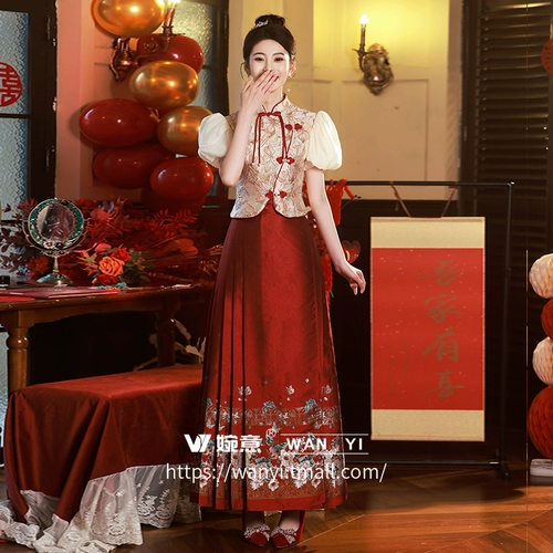 Вечернее платье, весеннее летнее свадебное платье, традиционный свадебный наряд Сюхэ, китайский стиль