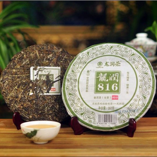 Dragon moisturizing tea dragon moisturizing Pu'er tea 2012 816357 gr raw tea