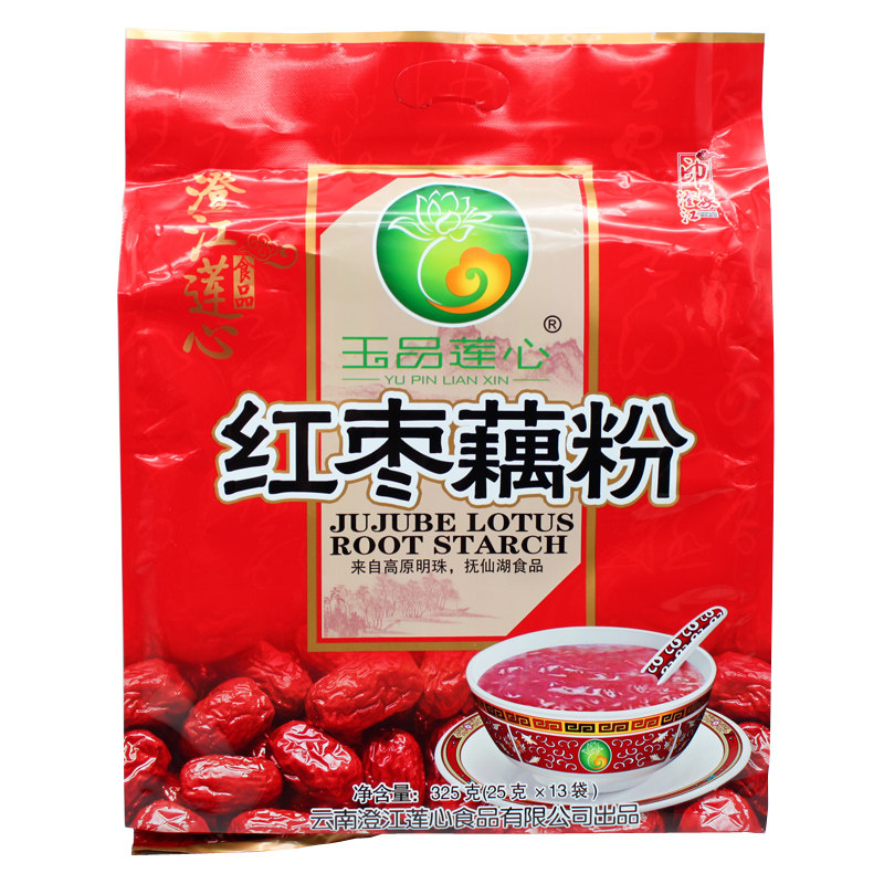 Yunnan specie jade lotus root lotus root pink red date lotus root powder 325g (25gX13 pouch) -Taobao