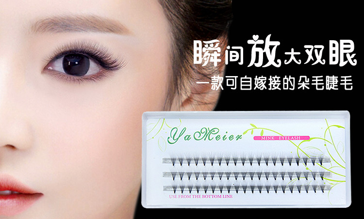 Ghép lông mi tóc trồng lông mi giả cụm duy nhất camellia làn da tự nhiên curling giả nước bờm mi giả gân trong