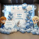 Frozen Theme Anna Elsa Princess Girls First Birthday KT Board Scene Layout Party Balloon Decoration