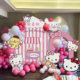 Adult birthday layout scene decoration girl one-year-old coming-of-age ceremony Hello Kitty balloon KT board atmosphere background wall 18