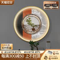 New Chinese entrance porch decoration painting Chinese zen style living room wall hanging painting modern light luxury corridor aisle lighting