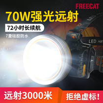 Headlight strong light charging super bright head-mounted led light night fishing strong light xenon light camping special long battery life
