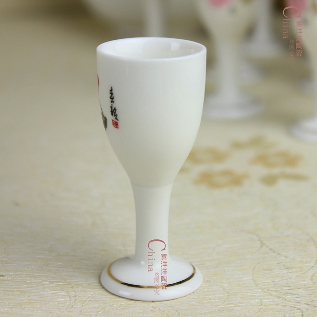 Jingdezhen Màu Xanh và Trắng 10 ml ML Nhỏ Wine Glass Rượu Vang Trắng Gốm Cốc Tinh Thần Wine Cup Swallow Ly Rượu Đặt