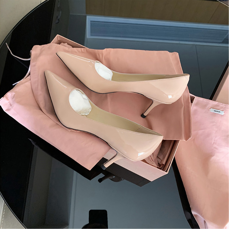 High heel xie2022 spring summer new temperament shallow mouth custard 100 lap cap slim and ins Chaos fashion single xie woman
