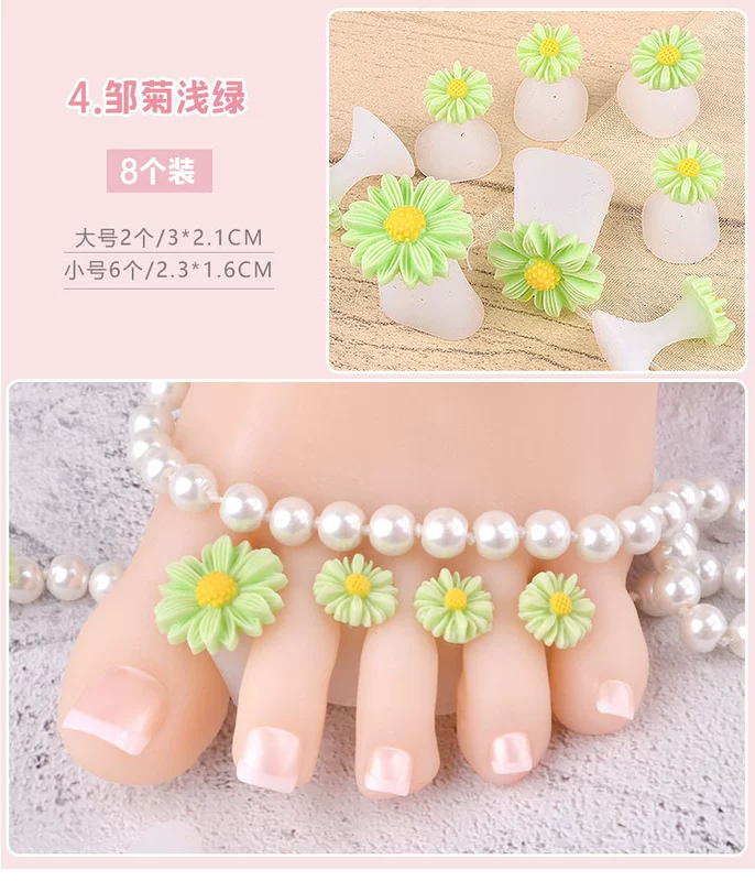 Làm móng tay phong cách Nhật Bản silicone chia ngón tay daisy giọt nước rhinestone công cụ làm móng tay chia ngón chân làm móng tay với dấu tách ngón chân - Công cụ Nail