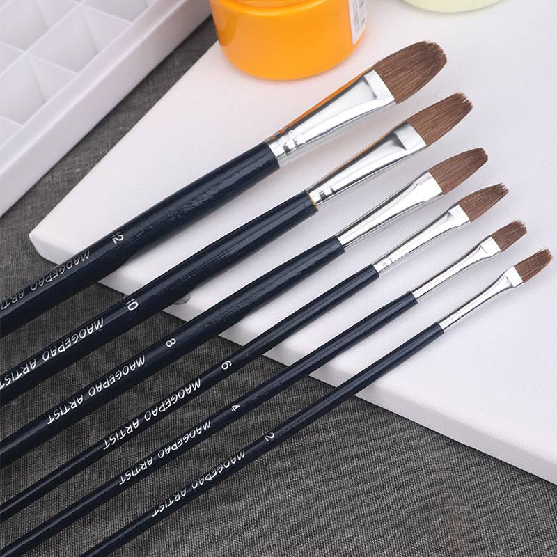 Water chalk set art with watercolor oil paint pen pigment pen acrylic painting students art with special set wolf hair painting row pen oil painting brush brush set beginners children