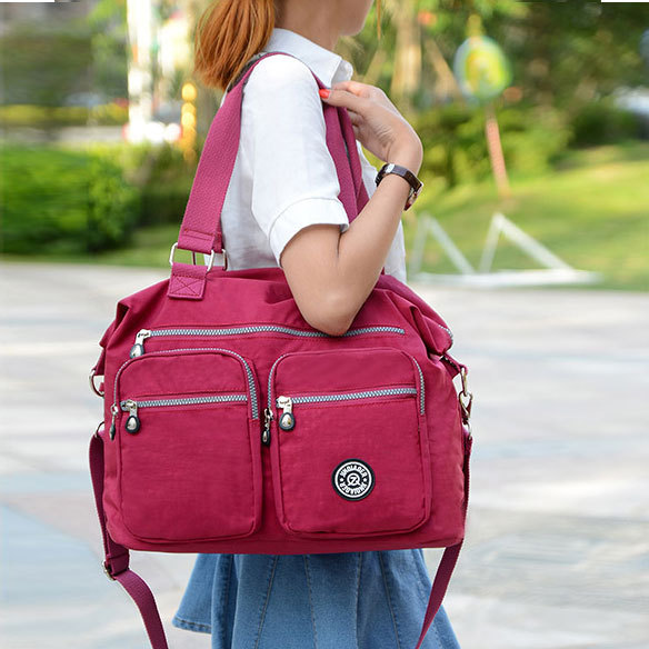 Large Women's Oxford Cloth Bag 2025 New Fashion Trendy Korean Style Single Shoulder Crossbody Bag Waterproof Nylon Canvas Bag