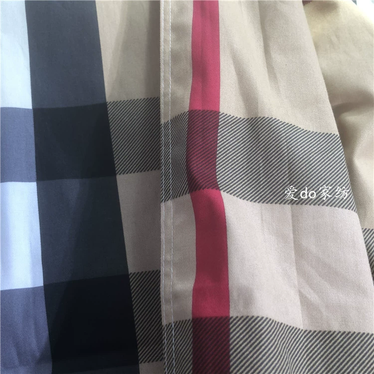 Kẻ sọc bông denim mét vải giường bông 1.8m England kẻ sọc chăn mền đơn giản đôi - Bộ đồ giường bốn mảnh