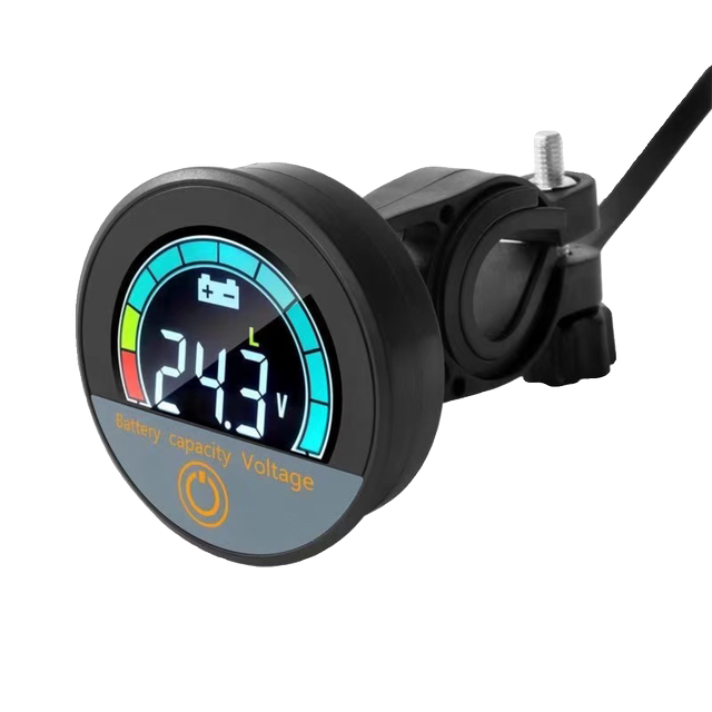 Round digital display meter Automobile electric vehicle lead-acid battery lithium battery voltage and power percentage detector