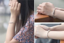 Pop Fashion Bracelet Tide Han Version Transfer Trend Pearl Bell Silver Bracelet Women Ornament