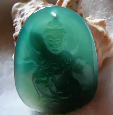 Natural Chalcedony pendant Jade pendant Jade Guanyin pendant Chalcedony Guanyin jade pendant Men's pendant pendant