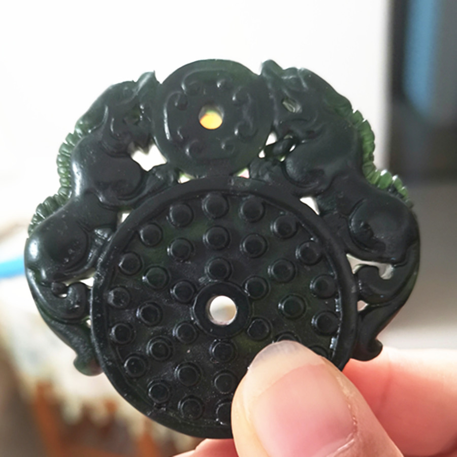 Shaanxi Lantian Jade Moyu Pixiu Ping An Buckle Pendant Health Care Jade Only This One 5 3*4 9