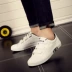 Phiên bản tiếng Hàn của giày lười Velcro Giày nam thoáng khí khóa giày đế bằng cho học sinh - Plimsolls giày thể thao adidas nam Plimsolls