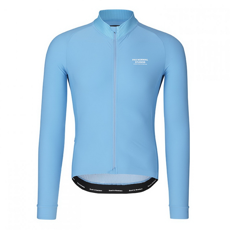 PNS LONG SLEEVE JERSEY light blue autumn winter warm LONG SLEEVE fleece riding suit