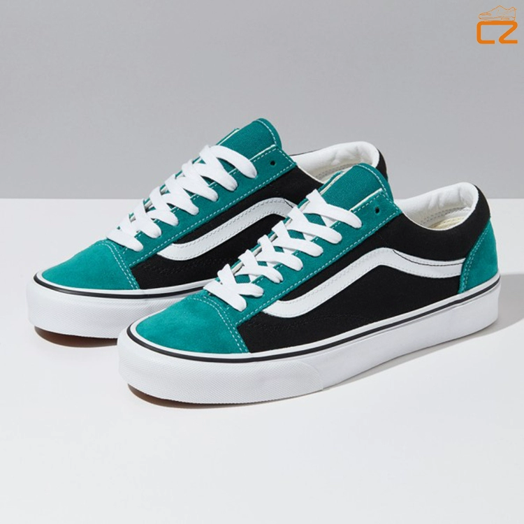 Giày tăng trưởng vans style 36 đen vàng đen xám đen xanh cổ điển cho nam và giày vải đế thấp - Plimsolls