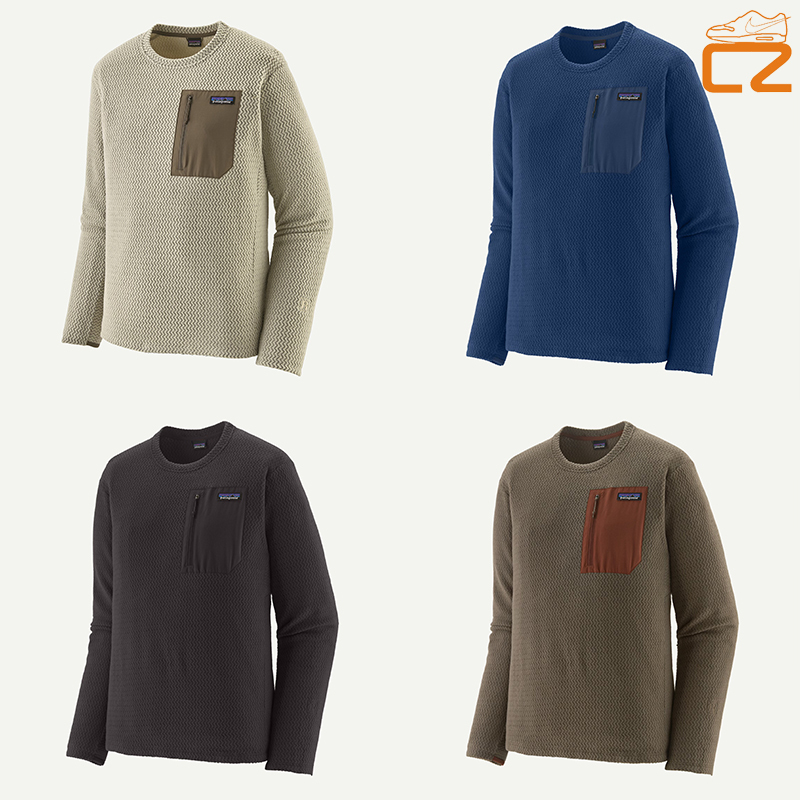 Patagonia25 New Autumn and Winter R1 Crew Men's Fleece Warm Round Neck Long-Sleeved T-Shirt