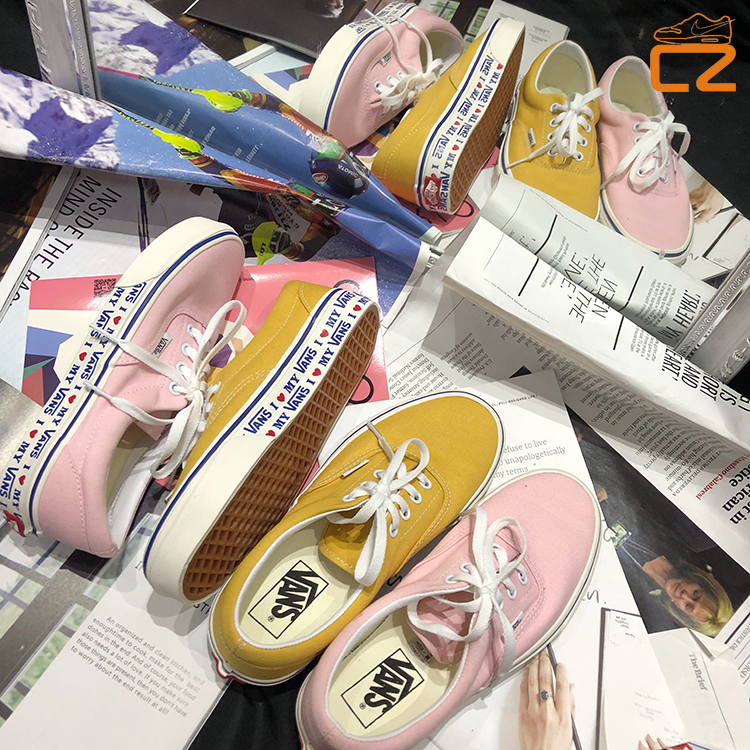 Growth Sneakers Era Valentine's Day Edition Ginger Yellow Pink Ice Blue Classic Low-Top Canvas Shoes for Men and Women