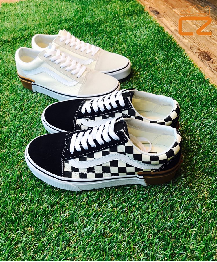 Trồng giày thể thao vans os kẻ sọc đen trắng cổ điển nối cao su thô dưới đáy mùa hè nam và nữ giày vải thấp giày the thao nữ sneaker