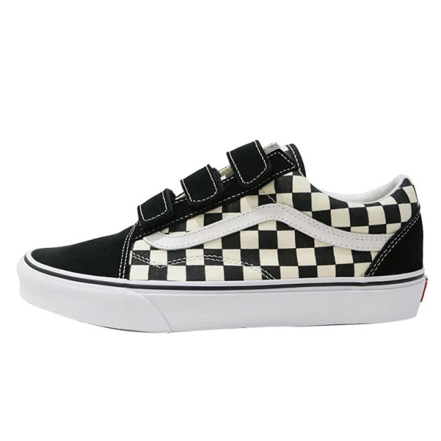 vans old skool velcro checkerboard