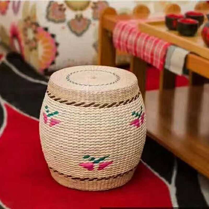 New Pint Pure Handcrafted Grass Choreography Stylish Sitting stool Stool Grass choreography Bench Bench small round stool with bench bedside stool