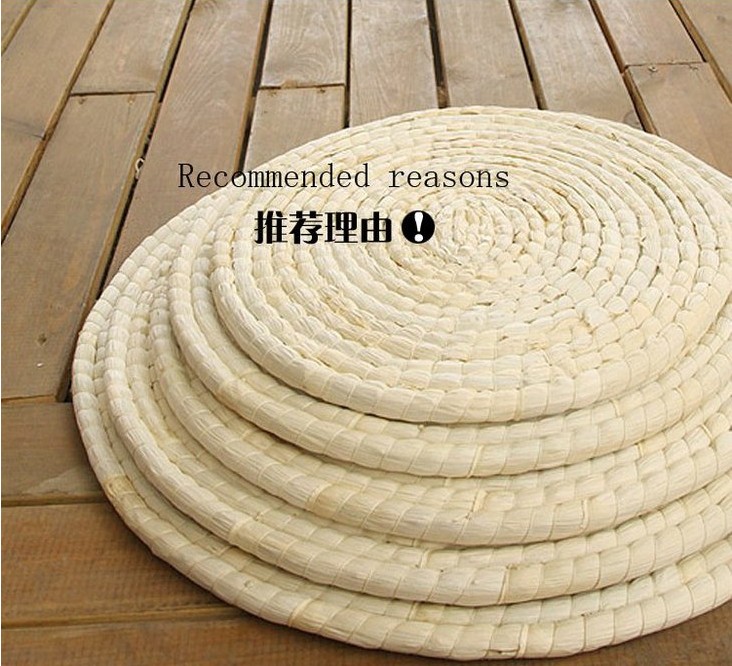 Futon cushion meditation mat handmade straw tatami mat meditation Buddha mat yoga mat bay window mat popular milky white
