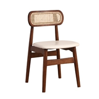 Мягкая кожаная подушка орехового цвета, бежевого цвета, из массива дерева, из натурального ротанга