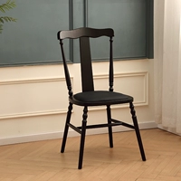 Стул Crown Черная кожаная подушка★Импортное бревно★Десятилетняя гарантия