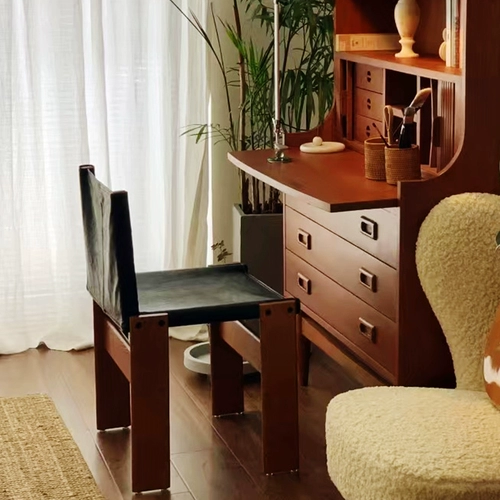 Стул монаха, обеденный стул из цельного дерева, чайный стул, книжный стул, средневековый дизайнерский простой современный маленький стул для отдыха в стиле ваби-саби