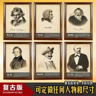 Beethoven Chopin Mozart Bach Liszt Chinese and foreign musicians poster portrait painting decorative picture wall picture portrait