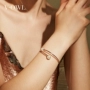 V-Owl đơn giản trang trí ngọc trai gió lạnh phiên bản Hàn Quốc của vòng đeo tay mở vòng tay cá tính khí chất vàng hồng trang sức vòng tay bạc nữ