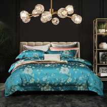 Italy imported high-grade 140 cotton Egyptian Cotton horse cotton jacquard model house wedding four-piece set