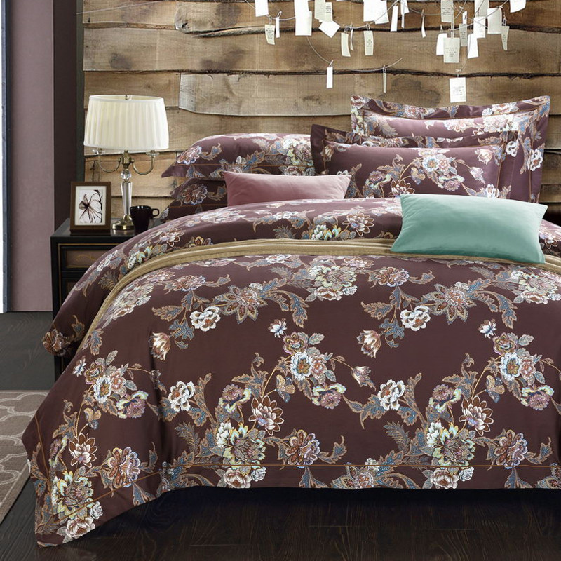 Foreign trade PIMA horse cotton Egyptian long suede cotton four pieces of pure cotton 100 thickened European-style grinding wool bedding