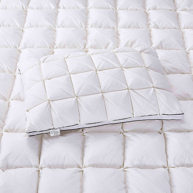 High-end five-star hotel white goose down bread pillow down pillow core satin feather high middle and low neck pillow