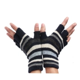 冠师傅 Трикотажные зимние перчатки, модный удерживающий тепло ноутбук подходит для мужчин и женщин для влюбленных, без пальцев