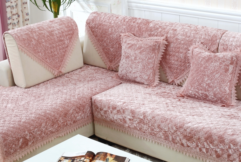 Sofa nhung vàng châu Âu đệm vải thời trang sofa chống trượt đệm da sofa bọc ren sang trọng khăn sofa - Ghế đệm / đệm Sofa nệm mút d40