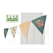 BIGGIFT BABY ~ BABY childrens birthday party letter decoration pull flag Korean triangle cute colorful flag