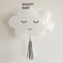 BIGGIFT BABY ~ Korean family baby childrens birthday smiling white clouds balloons Mori Department arranged photo props