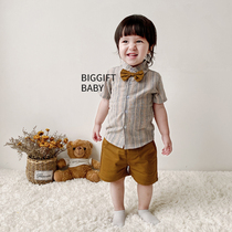 BIGGIFT BABY ~ OCEAN KOREAN VERSION Male Baby Boys Gown Dress Dress Childrens Handsome Birthday Gentleman Suit Suit