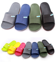 New Four Seasons Home Slippers Mens Painted Home Shoes Non-slip Thick Bottom Couple Slippers Bathroom Womens Slippers