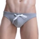 Đơn giản màu rắn tam giác quần bơi của nam giới bộ bikini bó sát đàn hồi mượt mà bãi biển mùa xuân nóng quần áo tắm buộc dây - Nam bơi đầm