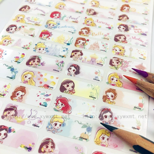 Дисней, водонепроницаемая износостойкая именная наклейка для принцессы, русалка