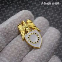 U.S. Presidential Adjutant Collar Seal Eagle Shield Star Badge Five Star Medal