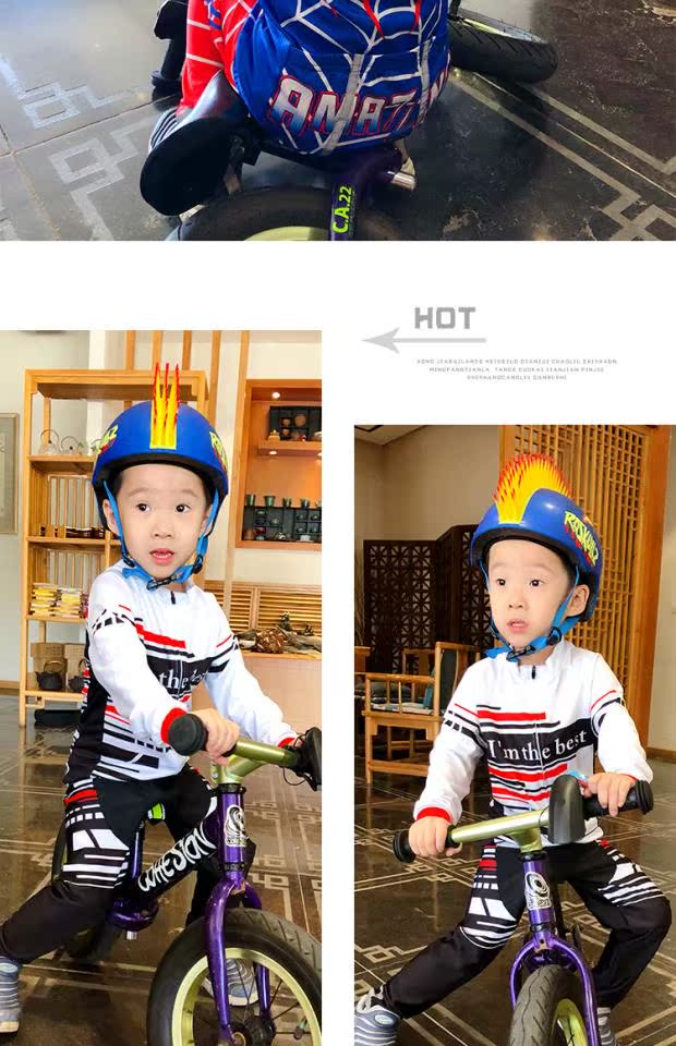 xe thăng bằng bunzi chillafish Tùy chỉnh cân bằng mùa xuân và mùa hè xe phản quang trẻ em Jersey thể thao phù hợp với tay dài xe đạp cho thấy đua xe trượt băng - Smart Scooter 	xe thăng bằng pediasure